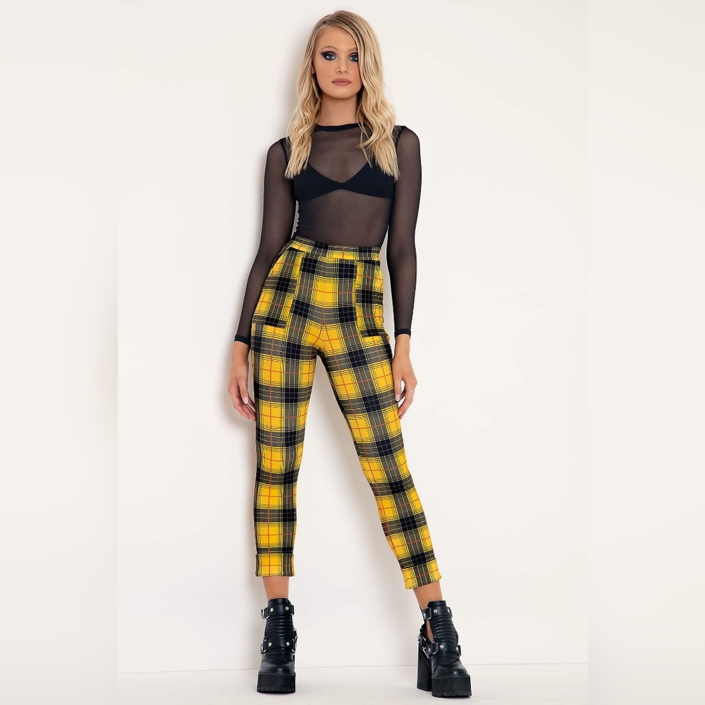 🌟HOST PICK🌟 BlackMilk Tartan Grunge Cuffed Pants (Small)
